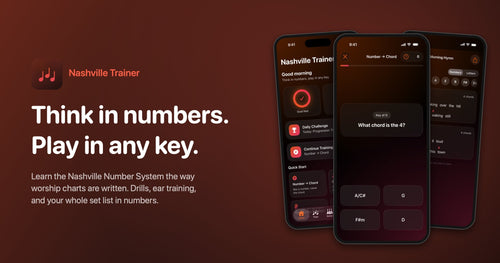 Nashville Trainer app: Think in numbers. Play in any key.