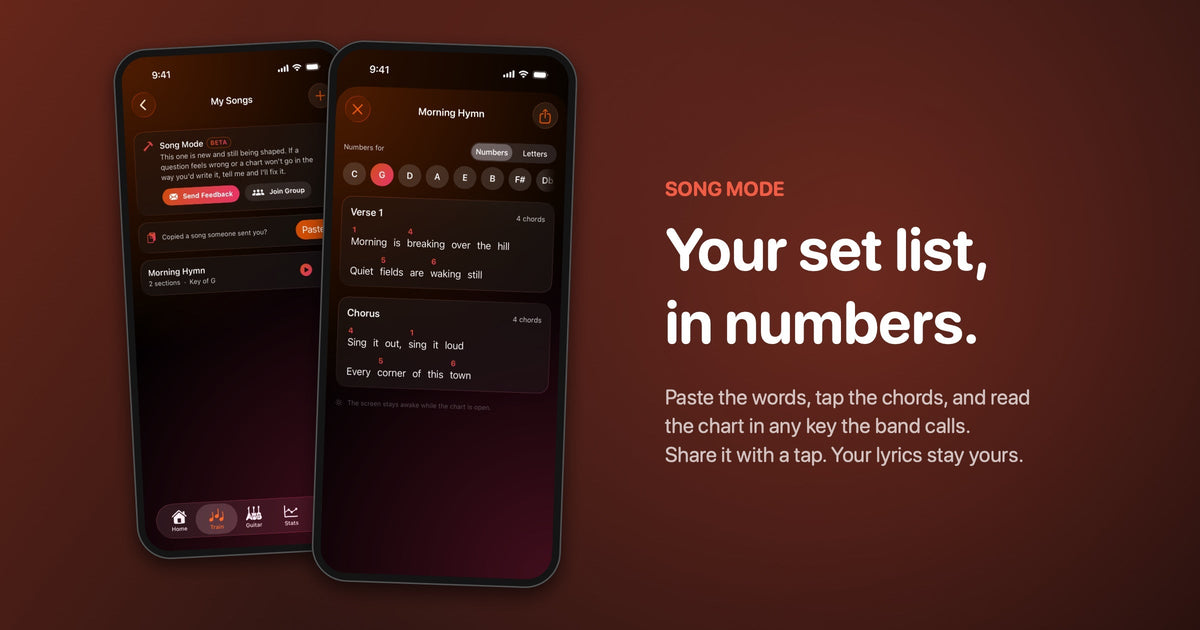 Song Mode: your set list, in numbers